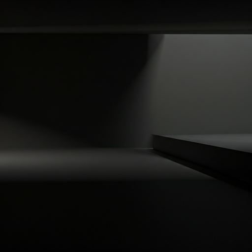 Abstract minimalist architecture with deep shadows and soft natural light.